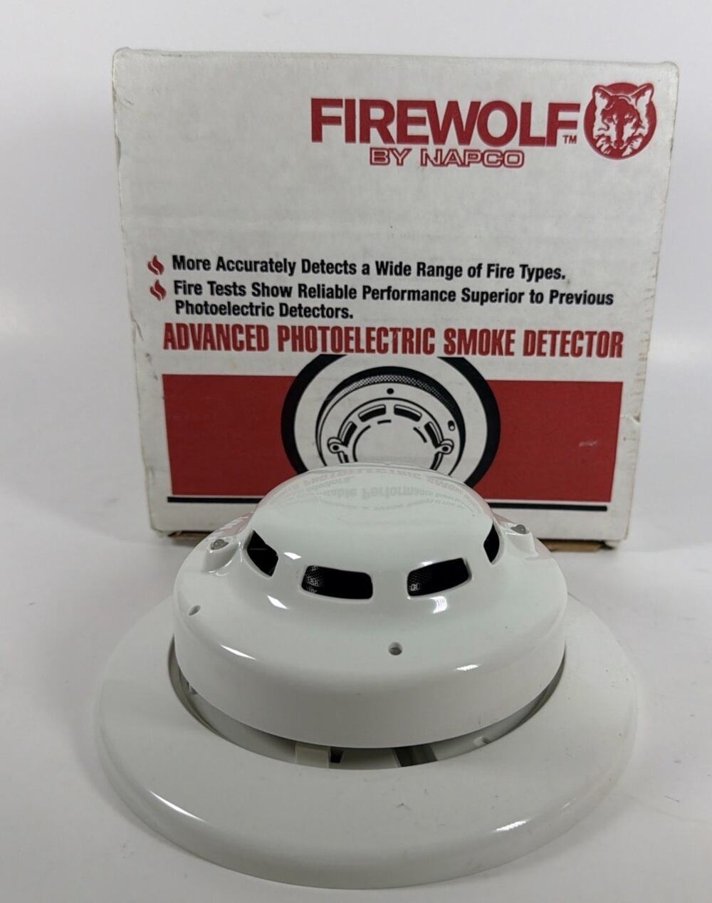 Napco Firewolf FW-4 Photoelectric Smoke Detector - No Screw - Open Box